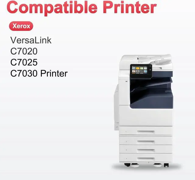 Alt view image 2 of 7 - VersaLink C7030 C7020 C7025 Compatible Toner Cartridge for Xerox Versalink C7020 C7025 C7030 Color Printers ( 4 Pack) Extra High Capacity Toner for Xerox 106R03741 106R03742 106R03743 106R03744