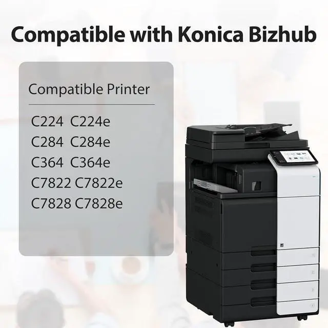 Alt view image 2 of 6 - TN-321 TN321 TN321K A33K130 Black Toner Cartridge 1-Pack Replacement for Konica Minolta TN-321 TN321K A33K130 Toner for Bizhub C224e C364e C284e C224 C284 C364 C7822 C7828 Printer (1-Pack, Black)