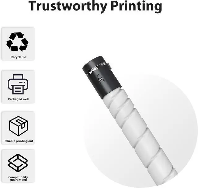 Alt view image 4 of 6 - TN-321 TN321 TN321K A33K130 Black Toner Cartridge 1-Pack Replacement for Konica Minolta TN-321 TN321K A33K130 Toner for Bizhub C224e C364e C284e C224 C284 C364 C7822 C7828 Printer (1-Pack, Black)