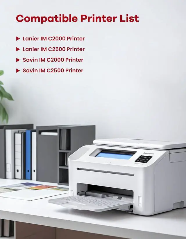 Alt view image 3 of 7 - IM C2000 C2500 Toner Cartridges High Yield IMC2500 IMC2000 842307 842310 842309 842308 Toner Replacement for Ricoh Lanier Savin IM C2000 IM C2500 Printer Ink 4-Pack (Black, Cyan, Magenta, Yellow)