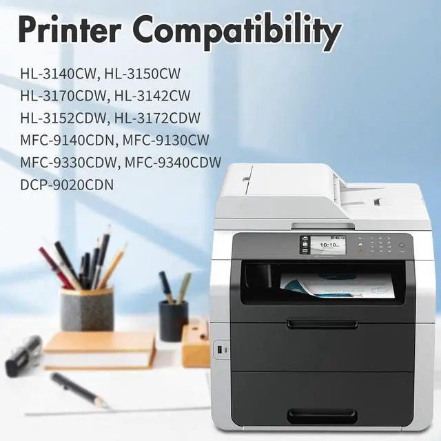 Alt view image 2 of 7 - TN221 TN225 Toner Cartridge High Yield Replacement for Brother TN-221 TN-225 Compatible with MFC-9130CW HL-3170CDW HL-3140CW HL-3180CDW MFC-9330CDW Printer (5-Pack, 2Black/1Cyan/1Magenta/1Yellow)
