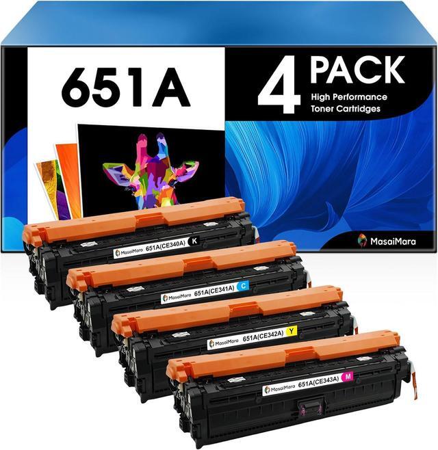 Main image of MasaiMara Compatible Toner Cartridges Replacement for HP 651A CE340A CE341A CE343A CE342A for HP Enterprise 700 Color MFP M775 M775dn M775f M775z M775z+ Printer (Black Cyan Magenta Yellow, 4-Pack)