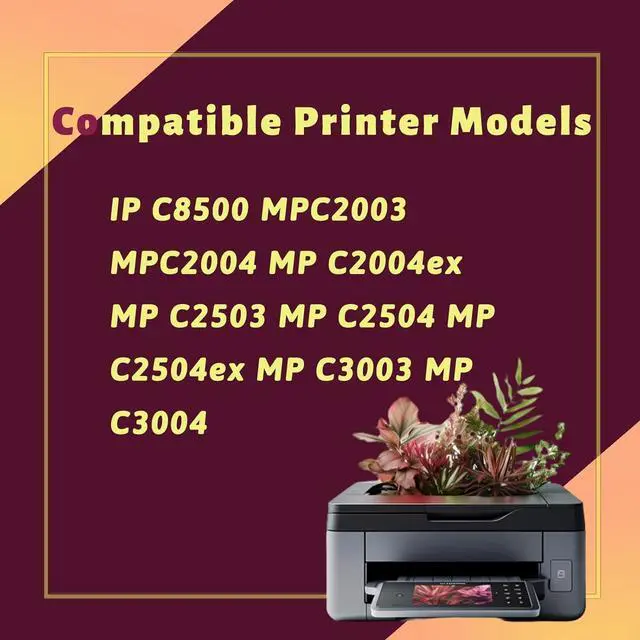 Alt view image 2 of 7 - MP C2503 Waste Toner Bottle Compatible for Ricoh IP C8500 MPC2003 MPC2004 MP C2004ex MP C2503 MP C2504 MP C2504ex MP C3003 MP C3004 Printers, Print Up to 80000 Pages, Bright Colors (2 PACK BLACK)
