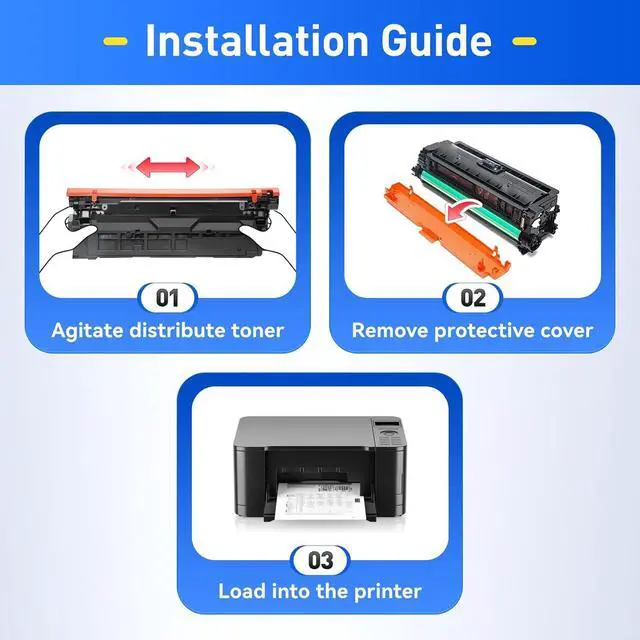Alt view image 4 of 6 - 508X Toner Cartridge Set 4-Pack High Yield Replacement for HP 508X 508A CF360X CF361X CF362X CF363X Color Laserjet M552dn M553dh M553dn M553n M553x MFP M577dn M577f M577c M577z Printer Ink Black Copy