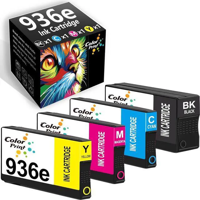 Main image of ColorPrint Compatible 936e Ink Cartridges Combo Pack Replacement for Hp 936e for OfficeJet 9122e OfficeJet Pro 9110b 9125e 9128e 9130b 9135e Wide Format 9730e Printer (4Pack,Black,Cyan,Magenta,Yellow)