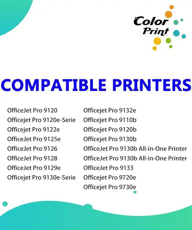 Alt view image 4 of 7 - ColorPrint Compatible 936e Ink Cartridges Combo Pack Replacement for Hp 936e for OfficeJet 9122e OfficeJet Pro 9110b 9125e 9128e 9130b 9135e Wide Format 9730e Printer (4Pack,Black,Cyan,Magenta,Yellow)