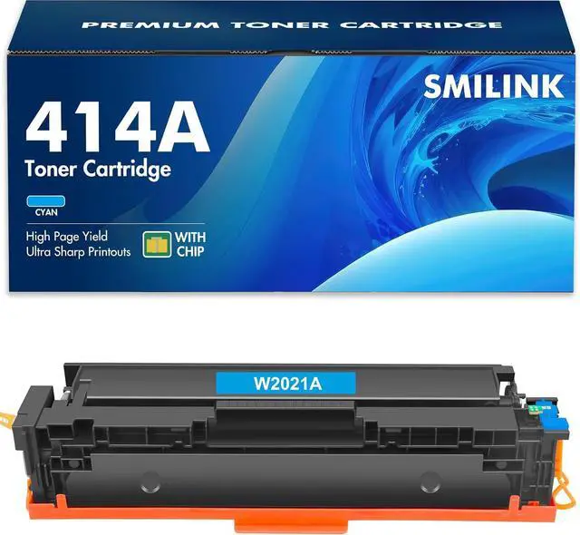Main image of 414A 414X Cyan Toner Cartridge: (with Chip) Compatible Replacement for HP 414A 414X W2021A W2021X Work for HP414A Color Pro MFP M479fdw M479fdn M454dw M454dn M479dw m479 m454 Printer Ink (1-Pack)