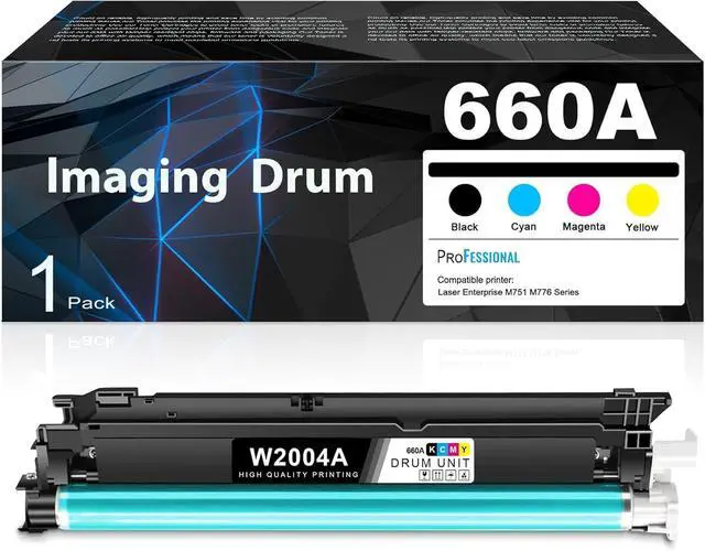 Main image of 660A W2004A Color Drum Unit 1 Pack: 660A Imaging Drum Remanufactured Replacement for HP 660A Drum Unit Works with Laser Enterprise M751n M751dn M776zs M776dn M776z M856x M856dn Printer (Not Toner)