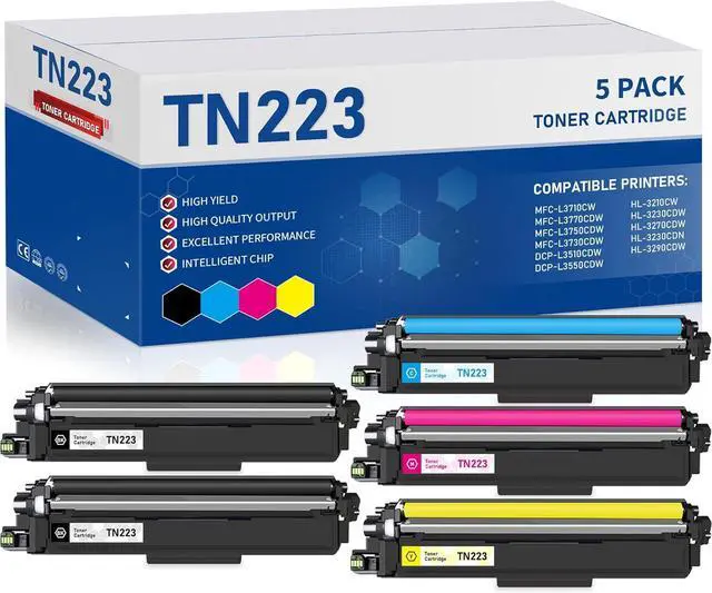 Main image of TN223 TN223BK/C/M/Y High Yield Toner Cartridge Replacement for Brother TN-223BK/C/M/Y TN-227 TN227 for HL-L3210CW HL-L3290CDW HL-L3270CDW MFC-L3770CDW MFC-L3750CDW Printer (5 Pack, Business Toners)
