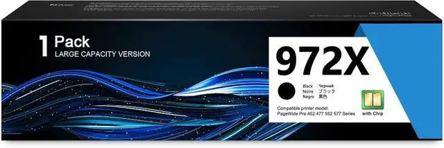 Main image of 972X High Yield Black PageWide Cartridge F6T84AN Compatible Replacement for HP972X Black Ink Cartridge 972A Works with PageWide Pro 452dn 452dw 452dwt 477dn 477dw 477dwt 552dw 577dw 577z Printer Ink