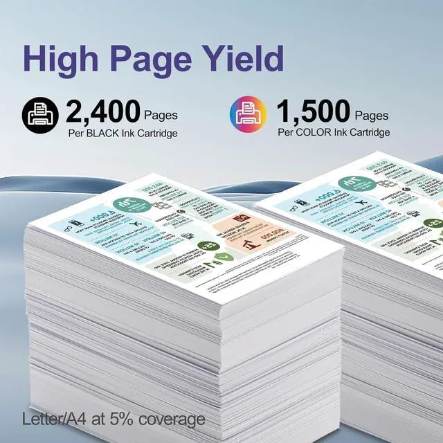 Alt view image 3 of 6 - LC20E Super High Yield Ink Cartridge Set Replacement for Brother LC20EBK LC20EC LC20EM LC20EY LC20E XXL Ink Cartridges MFC-J5920DW MFC-J985DW MFC-J775DW MFC-J985DWXL Printer (2BK/C/M/Y, 5 Pack)