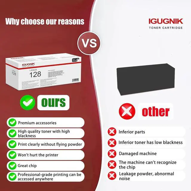 Alt view image 5 of 6 - 2 Pack 128 Black Toner Cartridge Replacement for Canon 128 Work with ImageCLASS MF4580dn MF4770n MF4880dw MF4450 MF4570dw MF4890dw D530 D550 D560 D500 Series MF4412 MF4420n FAXPHONE L100 L190| 128