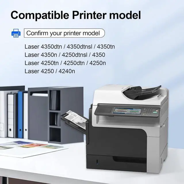Alt view image 2 of 6 - 42X High Yield Black Toner Cartridge Q5942X (22,000 Pages) for Laser 4240n 4250 4250n 4250tn 4250dtn 4250dtnsl 4350n 4350tn 4350dtn 4350dtnsl Printer Replacement for HP 42X Q5942X 42A Q5942A Toner