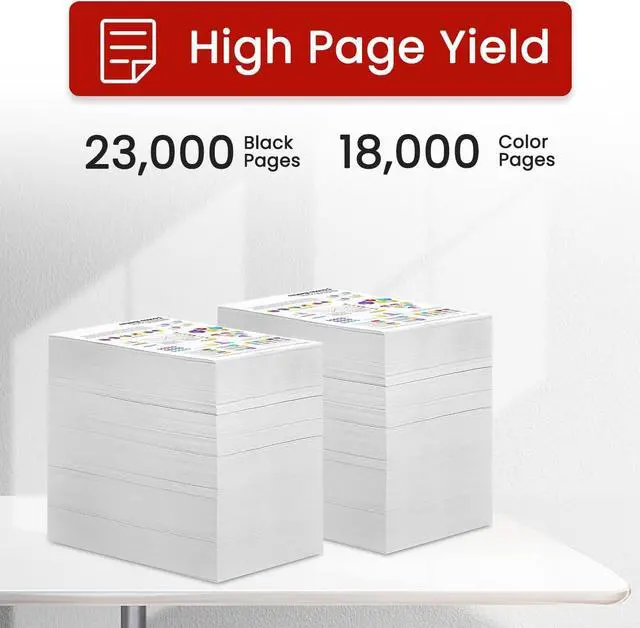 Alt view image 3 of 7 - GPR-58 Toner Cartridge (with Standard Chip) Replacement for Canon GPR-58 Toner Cartridge 2182C003AA 2183C003AA 2184C003AA 2185C003AA for ImageRunner Advance C356 C256 C356iF C256iF Printers, 4 Pack