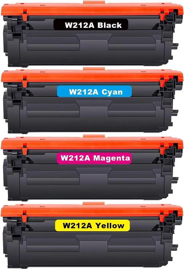 Alt view image 4 of 5 - 212 212A Toner Cartridges Compatible HP 212A 212X W2120A W2120X Use for HP Color Enterprise M554 M555 M555dn M554dn M555x MFP M578 Series Printer Ink (with Chip Toner Black Cyan Magenta Yellow)