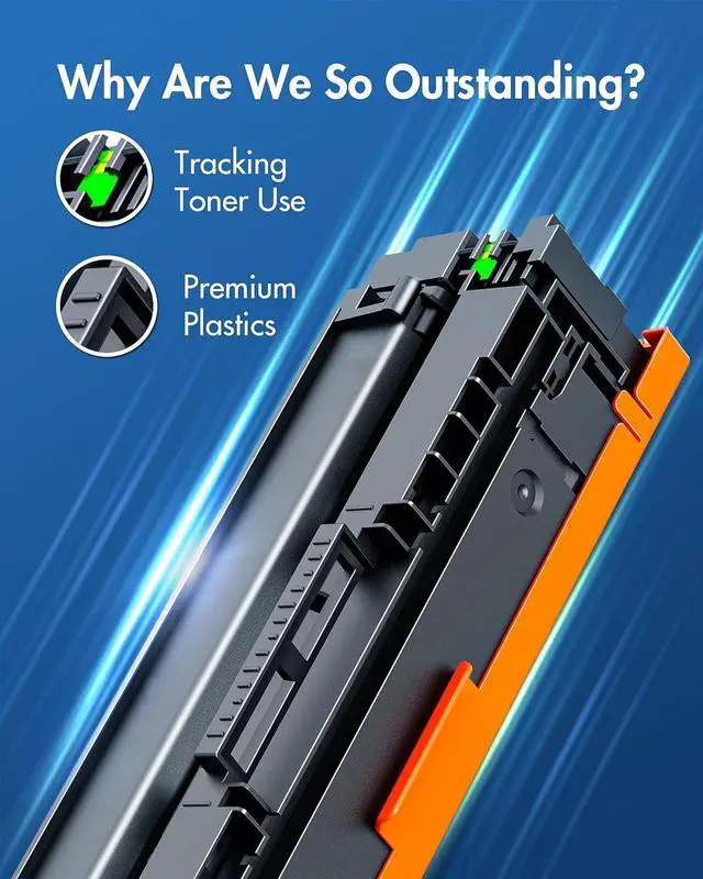 Alt view image 6 of 7 - 414A Toner Cartridge 4 Pack (with Chip) - 414X Replacement for HP 414A HP 414X, Compatible with HP Color Laserje Pro MFP M479fdw Toner, Color Laserje Pro M454dw M454dn M480f M455dn Printer | W2020A