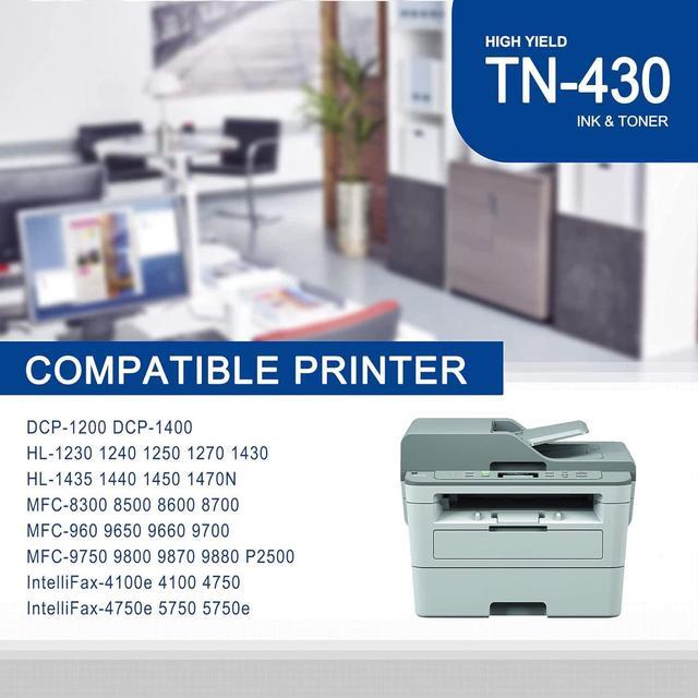 Alt view image 2 of 6 - 1-Pack Black TN430 Toner Cartridge: Compatible TN430 TN-430 Replacement for Brother DCP-1200 1400 HL-1230 1240 1470N 8300 MFC-9650 9700 9750 9800 9870 9880 P2500 IntelliFax-4100 4750 4750e Printer