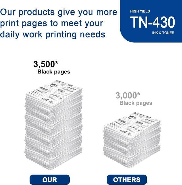 Alt view image 3 of 6 - 1-Pack Black TN430 Toner Cartridge: Compatible TN430 TN-430 Replacement for Brother DCP-1200 1400 HL-1230 1240 1470N 8300 MFC-9650 9700 9750 9800 9870 9880 P2500 IntelliFax-4100 4750 4750e Printer