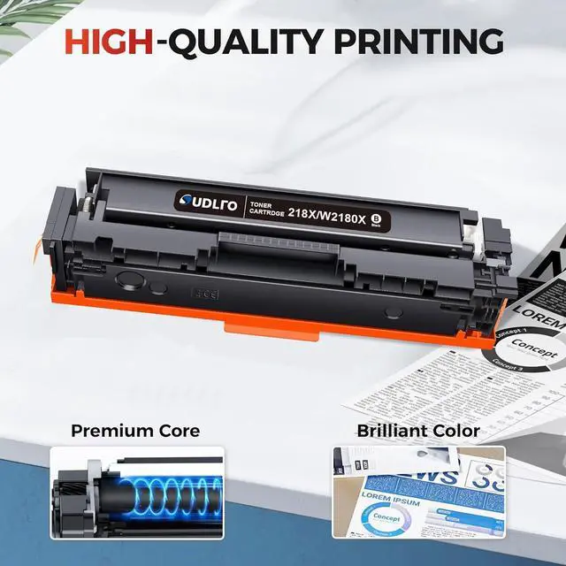 Alt view image 6 of 7 - 218X 218A Toner Cartridges 4 Pack - 3201dw Ink Replacement for HP 218X HP 218 - Work with Color Laser Jet Pro MFP 3301FDW 3301CDW 3201DW Printer | for HP 218X Toner Cartridges 4 Pack W2180X No CHIP