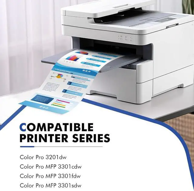 Alt view image 2 of 7 - 218X 218A Toner Cartridges 4 Pack with Chip 3201dw 3301fdw Compatible Replacement for HP 218X 218A Color Laserjet Pro MFP 3301cdw 3301sdw Printer High Yield Ink Set W2180X (Black Cyan Yellow Magenta)