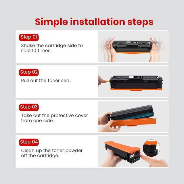 Alt view image 7 of 7 - 067H 067 Toner Cartridge Set: Replacement for Canon 067H Toner Cartridge Set Work for Color ImageClass Mf656Cdw Mf654Cdw Lbp632Cdw Mf650C Mf653Cdw | High Yield for Canon 067 toner cartridge set 4 Pack