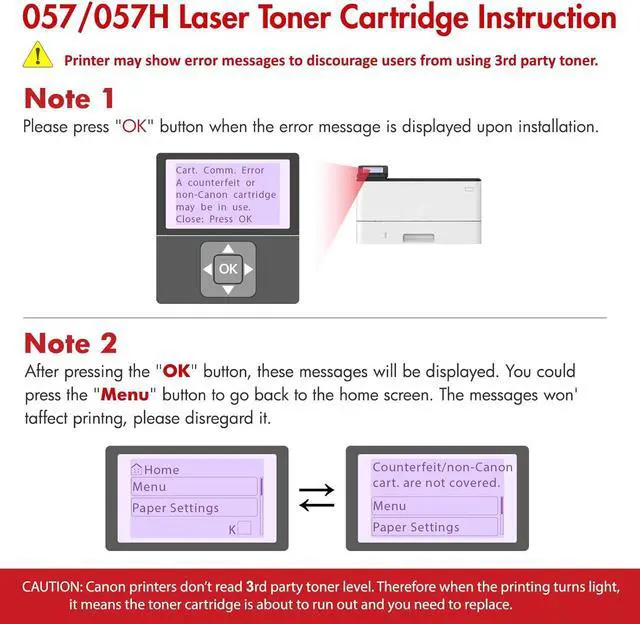 Alt view image 6 of 7 - 057 Toner Cartridge Black 2-Pack Compatible Replacement for Canon 057 057H CRG-057 MF445dw MF455dw Toner Cartridge for ImageCLASS MF445dw MF448dw LBP226dw LBP227dw LBP228dw MF449dw MF445 Printer Ink