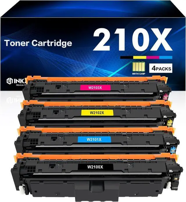 Main image of 210X Toner Cartridges 4 Pack High Yield 210A Compatible for HP 210X 210 Toner Cartridges Replacement for HP Color Laserjet Pro MFP 4301fdw 4301fdn Pro 4201dw 4201dn Series Printer Ink (with Chip)