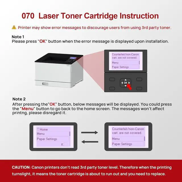Alt view image 2 of 7 - Cartridge 070 Black Toner Cartridge for Canon 070 Toner Cartridge Replacement for Canon 070 070H Toner Cartridge CRG070 CRG-070 CRG070H for Canon CaimageCLASS MF465dw MF462dw LBP247dw LBP247dw Printer