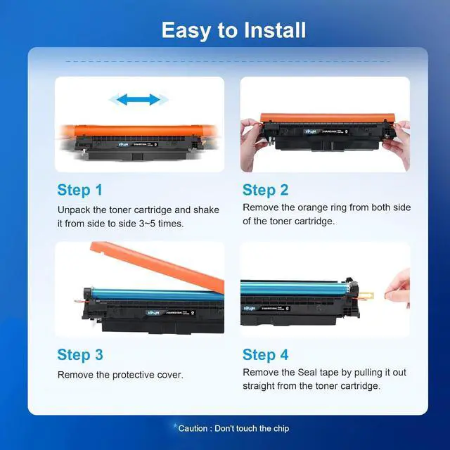 Alt view image 6 of 6 - 210A 210X Toner Cartridges 4 Pack: 4301fdw Replacement for HP 210A 210X Toner Cartridges Work with HP Color Laser Pro MFP 4301fdw 4201dn 4301fdn 4201dw, 4301 4201 Series Printer Ink, W2100A with CHIP