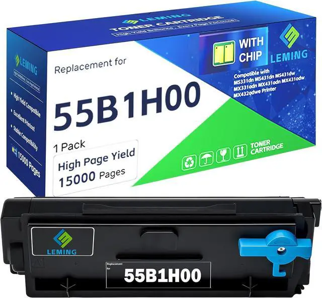 Main image of 55B1H00 Toner Cartridges 15,000 Pages (With Chip) Replacement for Lexmark 55B1H00 Black Toner Cartridge for Lexmark MS331dn MS431dn MS431dw MX331adn MX431adw MX431adn MX432adwe MS331 MS431 MX331 MX431