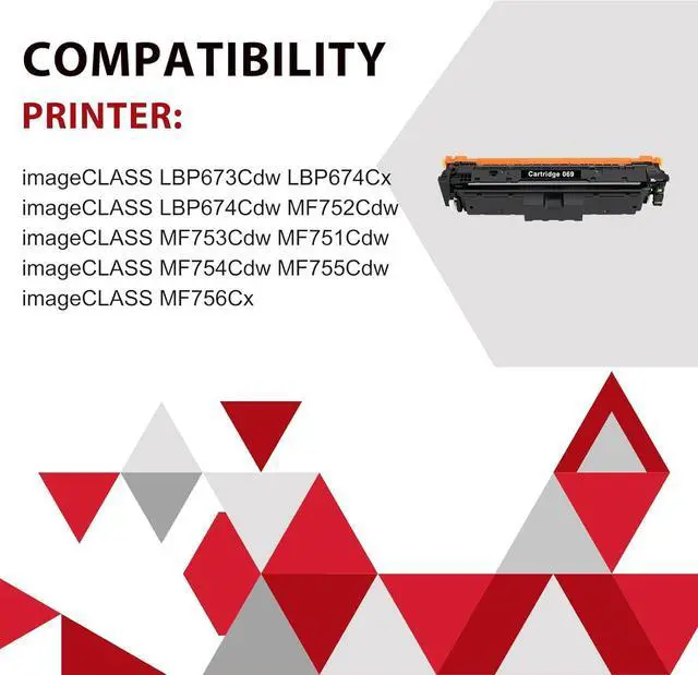 Alt view image 2 of 7 - 069 069H Toner Cartridge Set MF753Cdw Toner Compatible Replacement for Canon 069 069H for Canon Color ImageCLASS MF753Cdw MF751Cdw LBP674Cdw MF753 Printer Ink 4 Pack |Black Cyan Magenta Yellow|