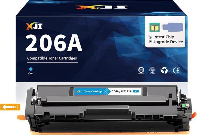 Main image of XJI 206A Cyan W2111A (with Latest Chip & Upgrade Device) Compatible Toner Cartridge Replacement for HP 206 A X 206X Ink, for Laser Jet Pro M255 M255dw M255nw MFP M282nw M283 M283cdw M283fdw Printer