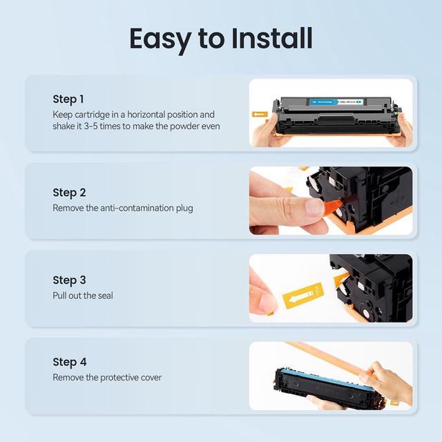 Alt view image 6 of 7 - XJI 206A Cyan W2111A (with Latest Chip & Upgrade Device) Compatible Toner Cartridge Replacement for HP 206 A X 206X Ink, for Laser Jet Pro M255 M255dw M255nw MFP M282nw M283 M283cdw M283fdw Printer