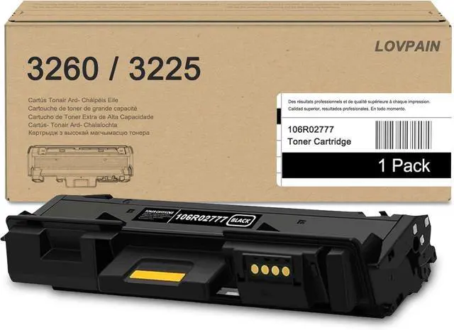 Phaser 3260/ Workcentre 3225 Black High Capacity Toner-Cartridge (3,500 Pages) - 106R02777: 1-Pack Eaxiu Compatible 106R02777 Toner Replacement for Xerox Phaser 3052 3260 WorkCentre 3215 3225 Printer