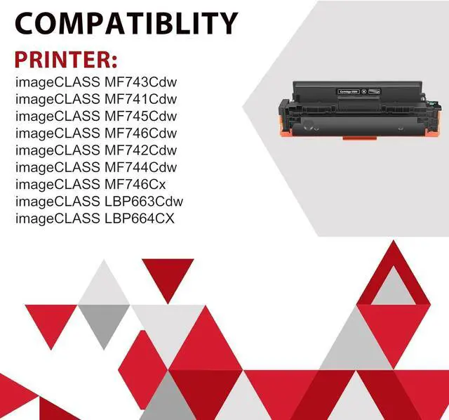 Alt view image 2 of 6 - 055H Black Toner Cartridge High Yield 055 MF743Cdw Compatible for Canon 055H 055 for Canon Color ImageCLASS MF743Cdw MF741Cdw MF743 MF741 MF746Cdw MF740C MF745Cdw LBP664Cdw Printer Ink ( 2 Pack )