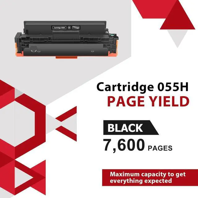 Alt view image 3 of 6 - 055H Black Toner Cartridge High Yield 055 MF743Cdw Compatible for Canon 055H 055 for Canon Color ImageCLASS MF743Cdw MF741Cdw MF743 MF741 MF746Cdw MF740C MF745Cdw LBP664Cdw Printer Ink ( 2 Pack )