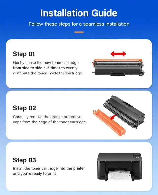 Alt view image 4 of 6 - TN436 Toner Cartridge 4-Pack Replacement Compatible for Brother TN-436 TN433 TN431 MFC-L8900CDW MFC-L8690CDW HL-L8360CDW HL-L8260CDW MFC-L8610CDW MFC-L8905CDW MFC-L9570CDW HL-L8360CDWT Printer Set Ink