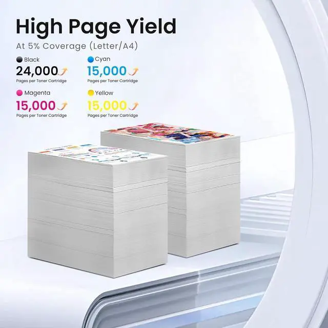 Alt view image 3 of 7 - GREENBOX Compatible MX-36NT 36NTBA 36NTCA 36NTMA 36NTYA Toner Cartridge Replacement for Sharp MX-2610N 2615N 2640N 3110N 3115N 3140N 3610N 3640N 3648N Printer (4-Pack, Black Cyan Magenta Yellow)