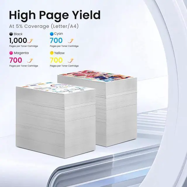 Alt view image 3 of 6 - GREENBOX 116A Toner Cartridge High Yield Replacment for HP 116A W2060A W2061A W2062A W2063A Toner Cartridge for Color Laser MFP 179fnw MFP 178nw 150a 150nw Printer, 4-Pack, Black Cyan Magenta Yellow