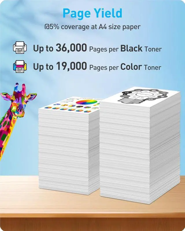 Alt view image 3 of 6 - MasaiMara GPR-53 GPR53 Toner Cartridge for Canon ImageRunner Advance C3020 C3320 C3320F C3320L C3325 C3325i C3330 C3520 C3520i C3525 C3525i C3530 C3530i Printer (Black, Cyan, Yellow, Magenta, 4-Pack)