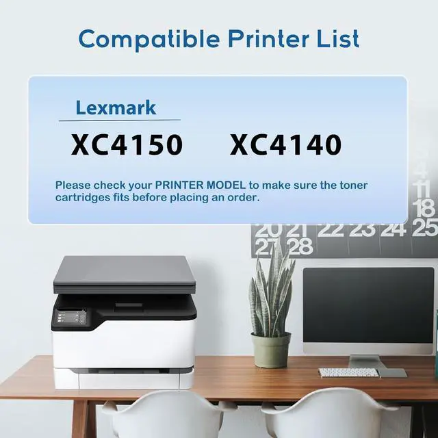 Alt view image 2 of 5 - Ennovor 24B6717 XC4140 XC4150 XC4143 XC4153 Cyan High Yeild Remanufactured Toner Cartridge 24B6717 Replacement for Lexmark XC4140 XC4150 XC4143 XC4153 Printer(1 Pack, Cyan)