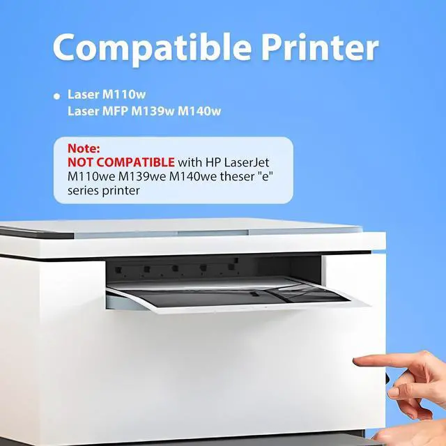 Alt view image 2 of 5 - Ennovor 141A W14101A Toner Cartridge Replacement for HP 141A W14101A 141X W1410X Black Toner Cateridge Compatible with HP Laserjet M110w MFP M140w M139w Printer (1 Pack, with CHIP)