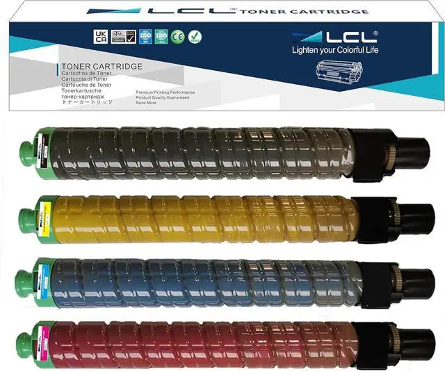 Main image of Ennovor LCL Compatible Toner Cartridge Replacement for Ricoh MP C3002 MP C3502 MPC3002 MPC3502-841735 841738 841737 841736 (Black Cyan Magenta Yellow, 4 Pack) Black 28,000 Pages- Color 18,000 Pages