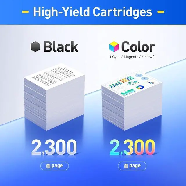 Alt view image 3 of 6 - 410A Toner Cartridge 4-Pack High Yield Replacement for HP 410A CF410A CF411A CF412A CF413A Compatible for HP Color LaserJet Pro MFP M477fdn M477fdw M477fnw M452dn M452dw M452nw M377dw Printer Ink Copy