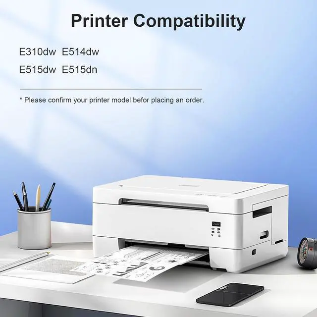 Alt view image 2 of 6 - E310dw Toner Cartridge Replacement for Dell E310 E514 E515 P7RMX PVTHG 593-BBKD Toner Cartridge for E310dw E514dw E515dw E515dn Printer, (10 x Black)