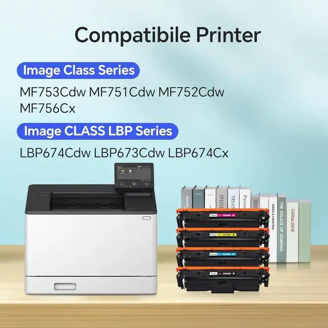 Alt view image 3 of 7 - Ennovor CRG069H 069H Toner Cartridge Set High Yield Toner Replacement for Canon 069 Color imageCLASS MF753Cdw MF751Cdw LBP674Cdw LBP673Cdw LBP674Cx MF752Cdw MF756Cx (Black Cyan Yellow Magenta)
