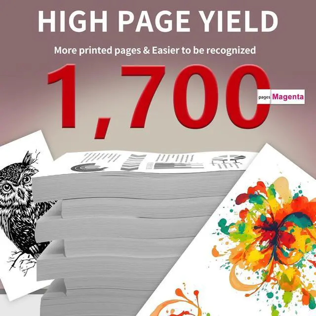 Alt view image 3 of 6 - 1 Pack of 045 1240C001 Magenta Toner Cartridge High Yield 1,700 pages 045 compatible Canon 045 Toner for Canon Color imageCLASS MF631Cn MF632Cdw MF635Cx LBP611Cn i-SENSYS MF635Cx LBP613Cdw Printer