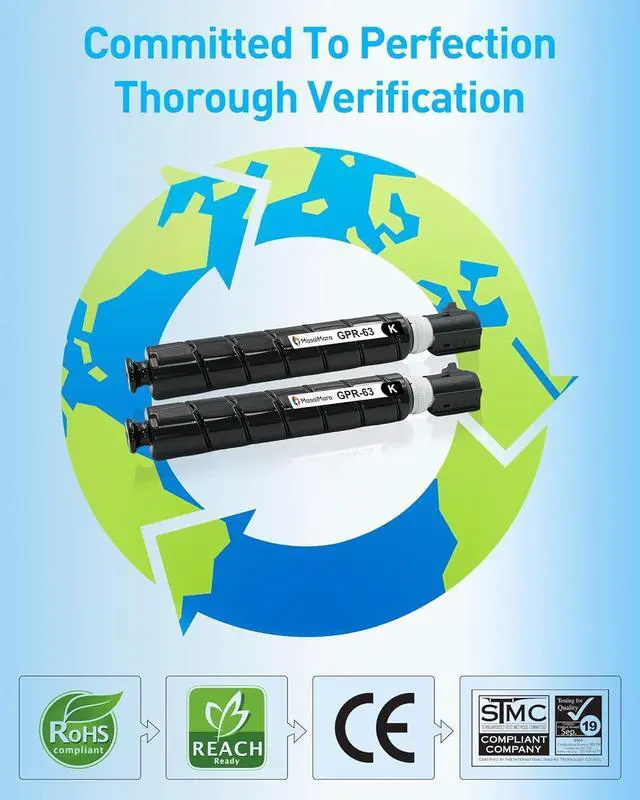 Alt view image 4 of 6 - Ennovor MasaiMara GPR-63 GPR63 4766C003AA (71,500 Pages) High Capacity Compatible Toner Cartridges Replacement for Canon ImageRunner Advance DX 6855i 6860 6860i 6870 6870i Printer (Black, 2-Pack)