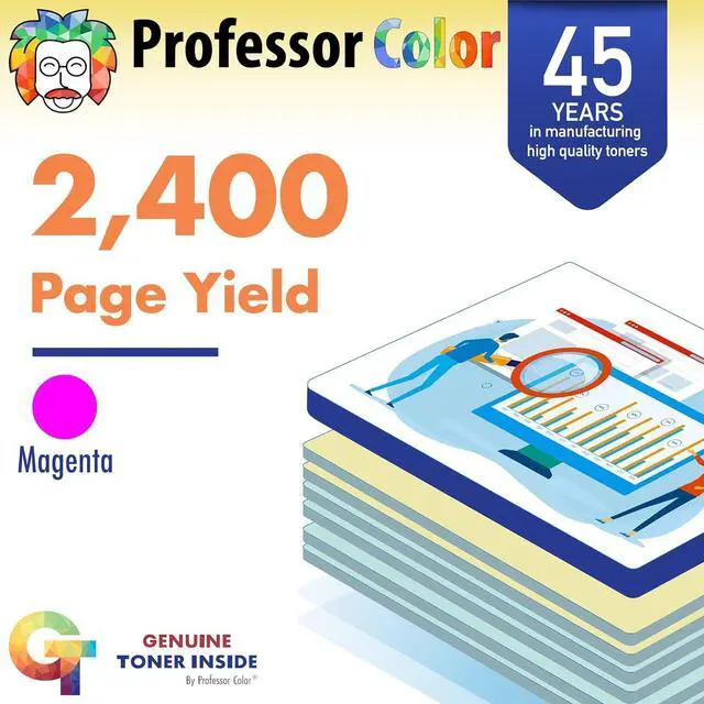 Alt view image 3 of 7 - Ennovor Professor Color Re-Coded OEM Toner Cartridge Replacement for Xerox Phaser 6510, Workcentre 6515 | 106R03478 - Magenta (2,400 Pages)