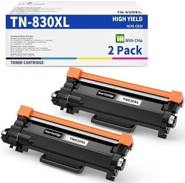 Main image of Ennovor TN830XL Black Toner Cartridge Replacement for Brother TN830 XL TN-830XL Toner Cartridge Work for Brother DCP-L2640DW HL-L2400D HL-L2405W HL-L2480DW HL-L2460DW MFC-L2820DW Printers (2-Black)